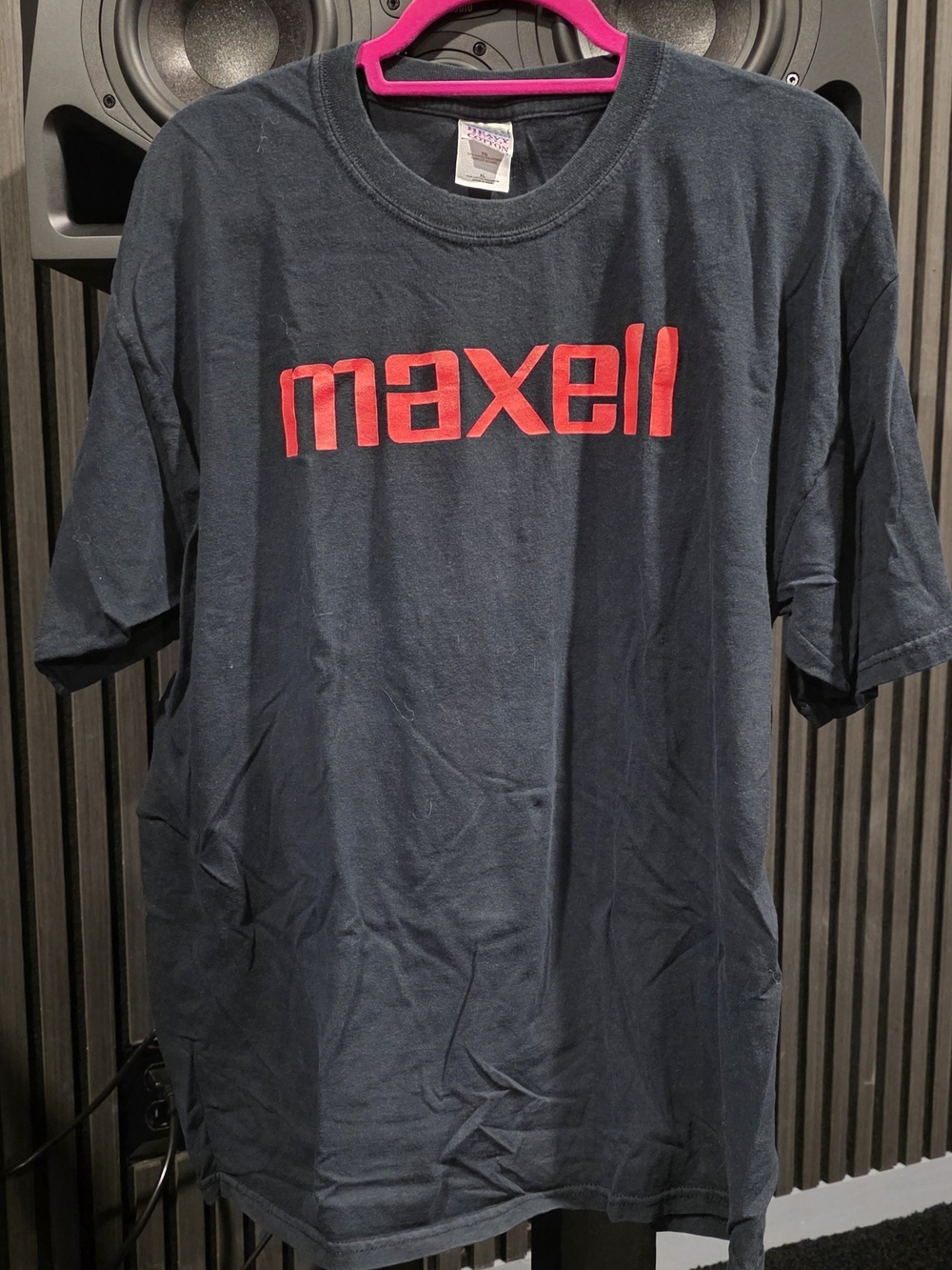 Gildan Navy Short-Sleeve Tee with Red Maxell Logo